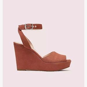 Kate spade key lime suede wedges